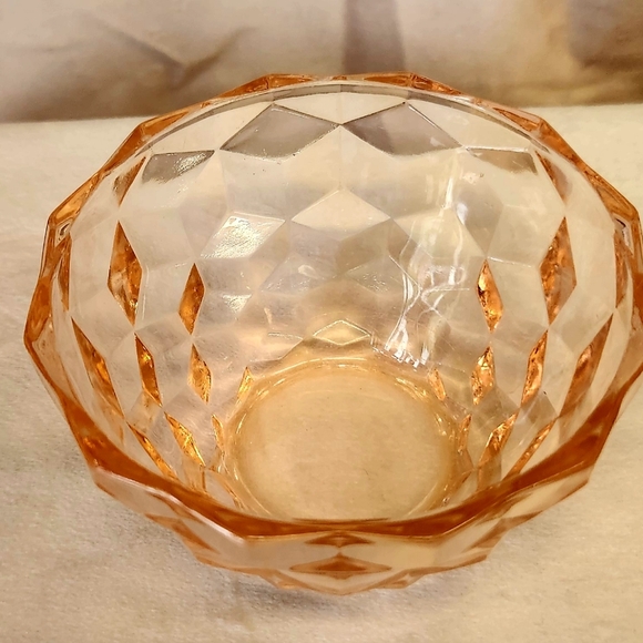 Pink depression Glass Square design sugar Bowl - Picture 1 of 2